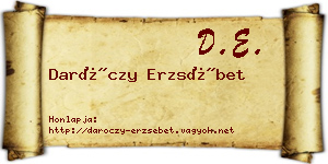 Daróczy Erzsébet névjegykártya